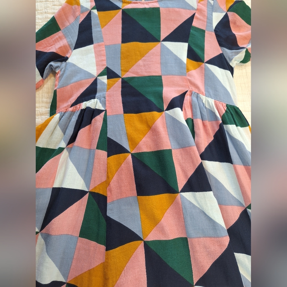 Pink Chicken Colorful Geometric Dress - Picture 7 of 14